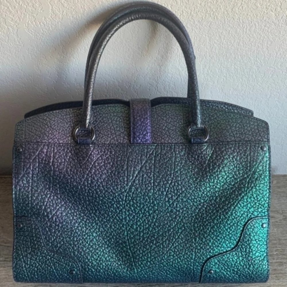 RARE!!! 🦄LARGE🦄 COACH MERCER 30 HOLOGRAM OIL-SLICK MERMAID SATCHEL - Picture 12 of 14